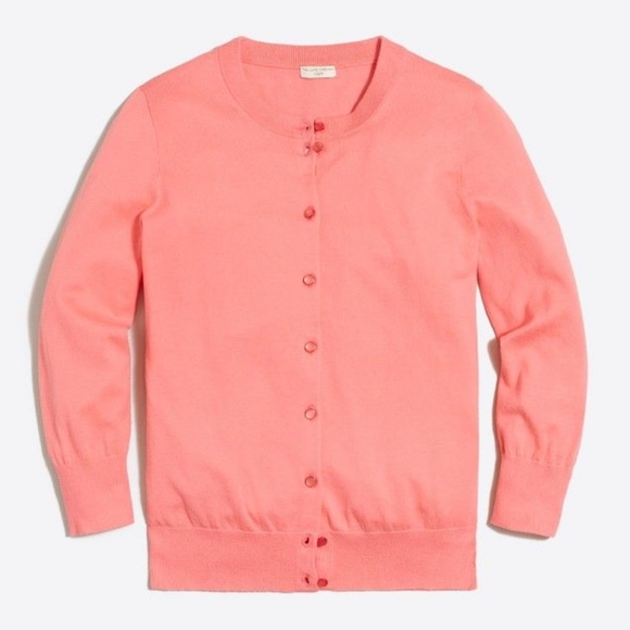 EUC Pink Clare Cardigan J Crew 3/4 sleeves - Picture 2 of 7
